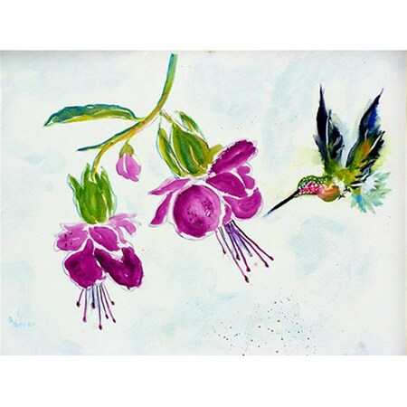 Betsy Drake Purple Hummingbird Doormat 18 x 26 DM940